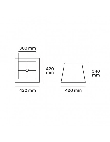 ΚΑΠΕΛΟ ΜΟΝΟΧΡΩΜΟ ΤΕΤΡΑΓΩΝΟ ΛΕΥΚΟ SM42 E27|E14