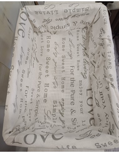 ΠΑΝΕΡΙ ΛΕΥΚΟ ΜΕ ΓΚΡΙ ΓΡΑΜ/ΤΑ 48x34x16cm