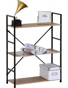 ΡΑΦΙΕΡΑ 3 ΕΠΙΠΕΔΩΝ ΜΕΤΑΛΛΟ ΜΕΛΑΜΙΝΗ 58,6Χ23,5Χ80