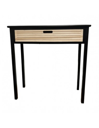 ΚΟΝΣΟΛΑ ΞΥΛΙΝΗ ΜΑΥΡΟ/ΦΥΣΙΚΟ 75X30Χ75cm